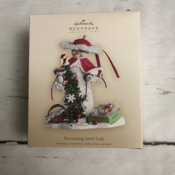 Hallmark Keepsake Christmas Tree Ornament Decorating Snow Lady - Picture 1 of 6